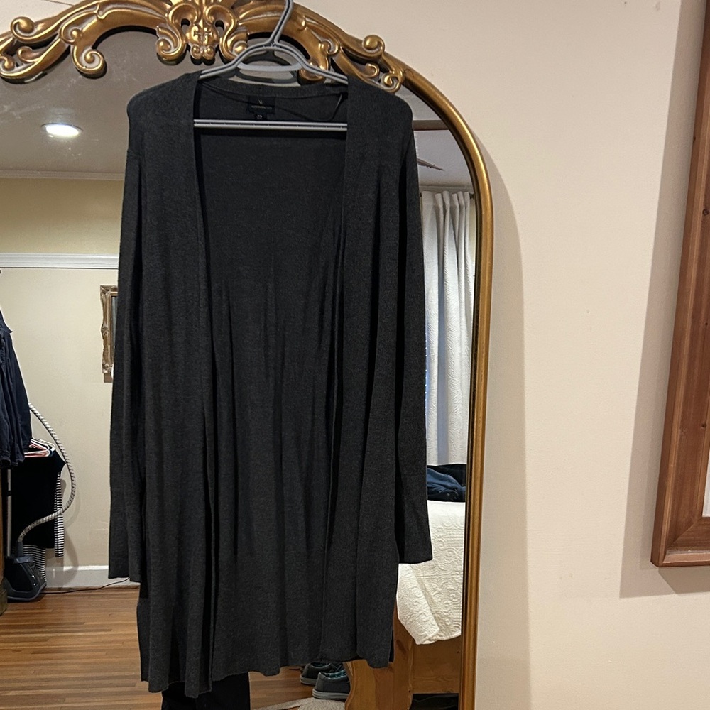 Worthington Charcoal Gray Knit Cardigan size XS